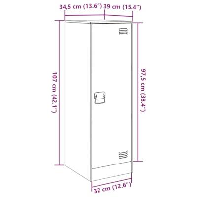 Dressoir 34,5x39x107 cm staal zwart Dressoir 34,5x39x107 cm staal zwart