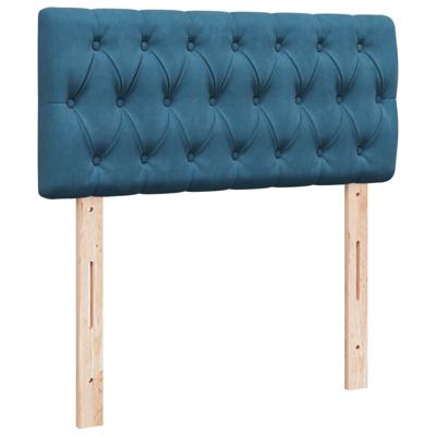 Boxspring met matras fluweel blauw 120x200 cm - thumbnail