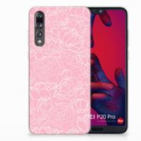 Huawei P20 Pro | TPU Case | White Flowers - thumbnail