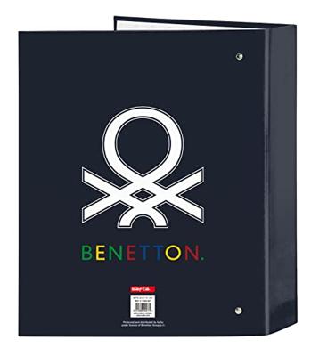 Ringmap Benetton Sixties Marineblauw A4 (27 x 33 x 6 cm)