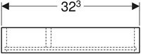 Geberit Smyle Lade-Inzet 32,3x15x5,9 cm Lava - thumbnail