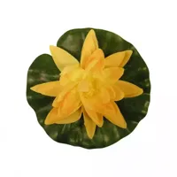 Waterlelie geel kunststof 14cm - thumbnail