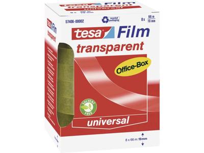 tesa OFFICE-BOX 57406-00002-01 tesafilm Transparant (l x b) 66 m x 19 mm 8 stuk(s) tesa OFFICE-BOX 57406-00002-01 tesafilm Transparant (l x b) 66 m x 19 mm 8 stuk(s)