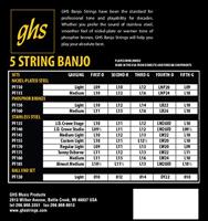GHS PF150 Phosphor Bronze 5-string light snarenset banjo - thumbnail