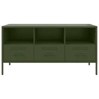 Tv-meubel 100,5x39x50,5 cm staal olijfgroen - thumbnail
