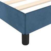Bedframe met hoofdeinde fluweel donkerblauw 140x200 cm - thumbnail