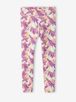 Technische sportlegging voor meisjes materiaal exotische print ecru - thumbnail