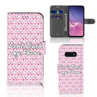 Samsung Galaxy S10e Portemonnee Hoesje Flowers Pink DTMP Samsung Galaxy S10e Portemonnee Hoesje Flowers Pink DTMP