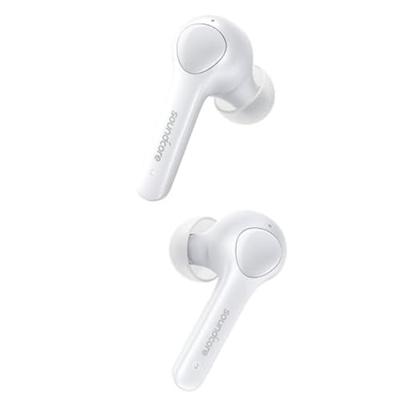 Draadloze oordopjes met 4 microfoons, cVc 8.0 ruisonderdrukking, grafiet driver voor helder geluid, USB C, 40 uur afspeeltijd, IPX7 waterdicht, wit
