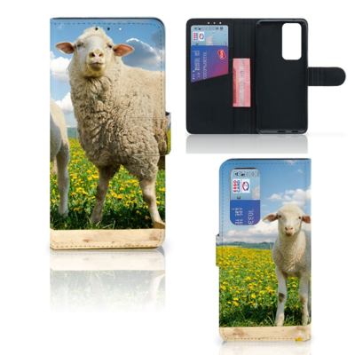 OPPO Find X3 Neo 5G | Telefoonhoesje | Met pasjeshouder | Schaap en Lammetje
