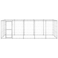 Hondenkennel 12,1 m² gegalvaniseerd staal - thumbnail