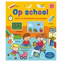 Deltas Kleur- en stickerboek met woordjes - op school - thumbnail
