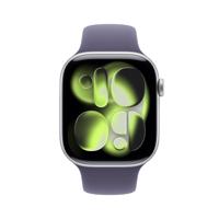 Apple Watch Series 11 GPS + Cellular - 46 mm - Zilveren aluminium kast - Paarse mist sportband - M/L - thumbnail