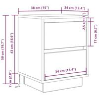 Nachtkastjes met led-verlichting 2 st Sonoma eikenkleurig - thumbnail