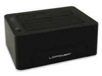 LC-Power LC-DOCK-C basisstation voor opslagstations USB 3.1 (3.1 Gen 2) Type-C Zwart - thumbnail