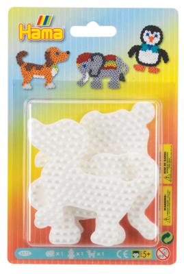 Hama midi strijkkralenbordjes - olifant, pinguin, hond