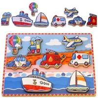 Simply for Kids Houten Voertuigen Puzzel - thumbnail