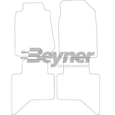 Velours Automatten passend voor Isuzu D-Max 2012- 4-delig HL1282104