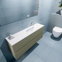 MONDIAZ ADA 120cm toiletmeubel army. LEX wastafel talc midden 1 kraangat - thumbnail