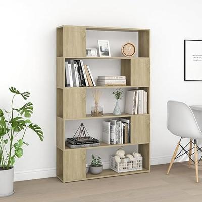 Boekenkast/kamerscherm 100x24x155 cm bewerkt hout sonoma eiken