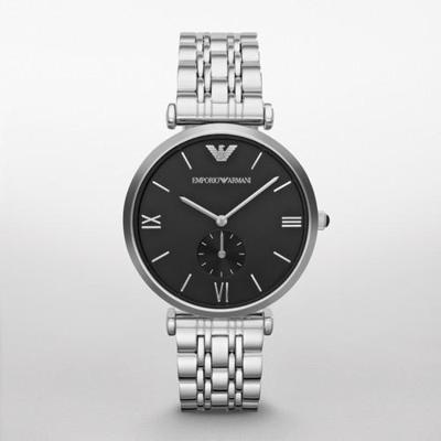 Emporio Armani Retro zwarte wijzerplaat roestvrij stalen HerenhorlogeAR1676