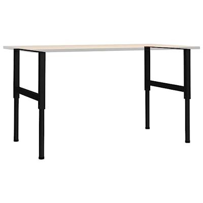 VidaXL Werkbankframes verstelbaar 2 st 85x(69-95,5) cm metaal zwart VidaXL Werkbankframes verstelbaar 2 st 85x(69-95,5) cm metaal zwart
