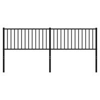 Hoofdbord metaal zwart 206x3x90 cm - thumbnail