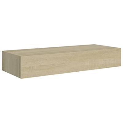 VidaXL Viaxl wandschappen 2 st met lade 60x23,5x10 cm mdf eikenkleurig