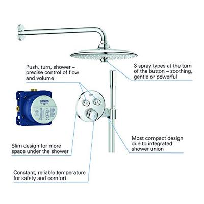 Grohe Smartcontrol Thermostatisch Inbouw Douchekraan Shower-Set 3 Stralen Rond Chroom