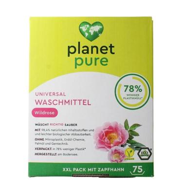 Planet Pure Wasmiddel vloeibaar universeel wild rose 3 Liter