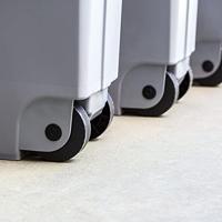 Vuilnisbak op wieltjes Denox Zwart Grijs 110 L - thumbnail