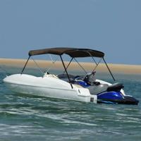 VidaXL Biminitop 3 bogen 183x140x137 cm zwart - thumbnail