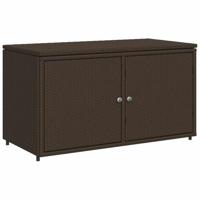 Tuinkast 110x55x60,5 cm poly rattan bruin - thumbnail