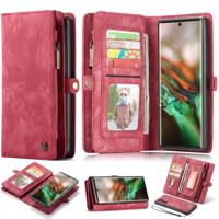 Caseme - vintage 2 in 1 portemonnee hoes - Samsung Galaxy Note 10 - Rood - thumbnail