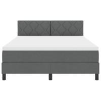 Boxspring Bed met Matras & LED Donkergrijs 140x190 cm Stof - thumbnail