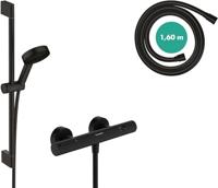 Hansgrohe Pulsify Select S douchesysteem 105 3jet Relaxation EcoSmart met Element en glijstang 65 cm, mat zwart - thumbnail