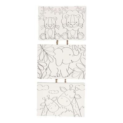 Wins Holland Canvas schilderset wilde dieren, set van 3 stuks