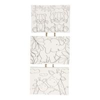 Wins Holland Canvas schilderset wilde dieren, set van 3 stuks - thumbnail