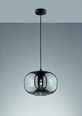 Fischer & Honsel Hanglamp Ink met smoke glas 60738
