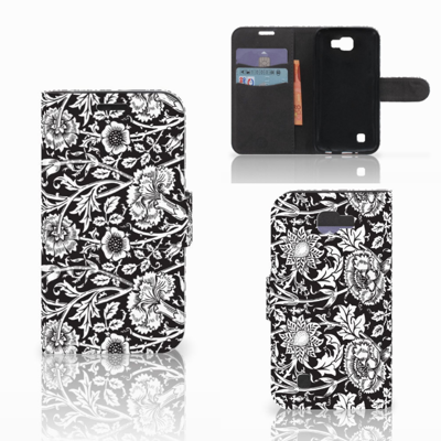 LG K4 Hoesje Black Flowers