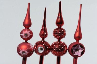 Piek glas kerstrood 31cm