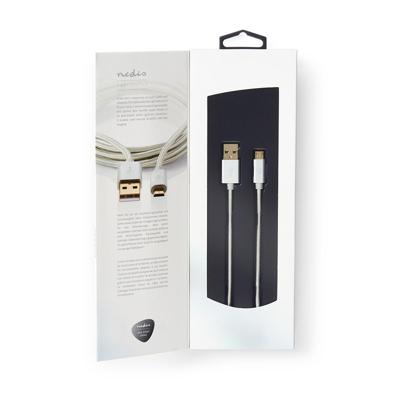 USB 2.0-Kabel voor Synchroniseren en Opladen | Verguld 3,0 m | USB A Male naar Micro-USB B Male-Kabel | Voor Aansluiten van Smartphones en Mobiele Apparaten
