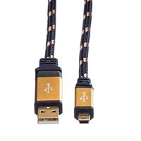 ROLINE GOLD USB 2.0 Kabel, type A - 5-Pin Mini, 0,8 m - thumbnail