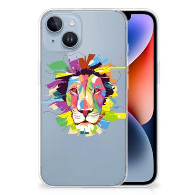Apple iPhone 14 Telefoonhoesje met Naam Lion Color Apple iPhone 14 Telefoonhoesje met Naam Lion Color
