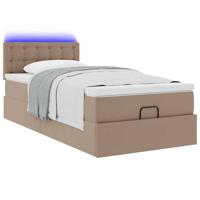 Ottoman bed met matrassen en LED's 80x200 cm kunstleer - thumbnail