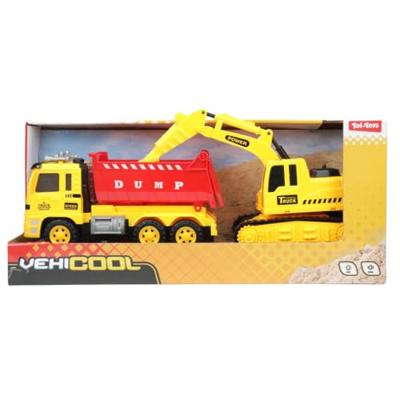 Toi-Toys Cars & trucks kiepwagen met graafmachine licht & geluid
