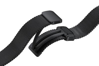 Samsung Milanese band small smartwatch van roestvrij staal voor Galaxy Watch4 40 mm, Watch5 40 mm, Watch6 40 mm, zwart