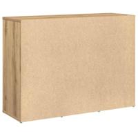 Dressoir 88x30x64 cm bewerkt hout artisanaal eikenkleur - thumbnail