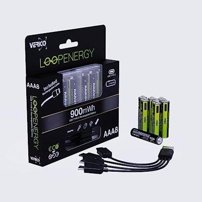 Verico LoopEnergy USB-C Oplaadbare batterij (USB-C) Li-ion 600 mAh 1.5 V 8 stuk(s)