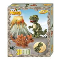 Hama strijkkralenset 3d dino, 2500st. - thumbnail